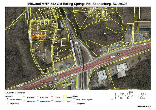 Midwood Manufactured Housing Park In Spartanburg MSA 10% Cap Rate: 342 Old Boiling Springs Road, Spartanburg, SC 29303